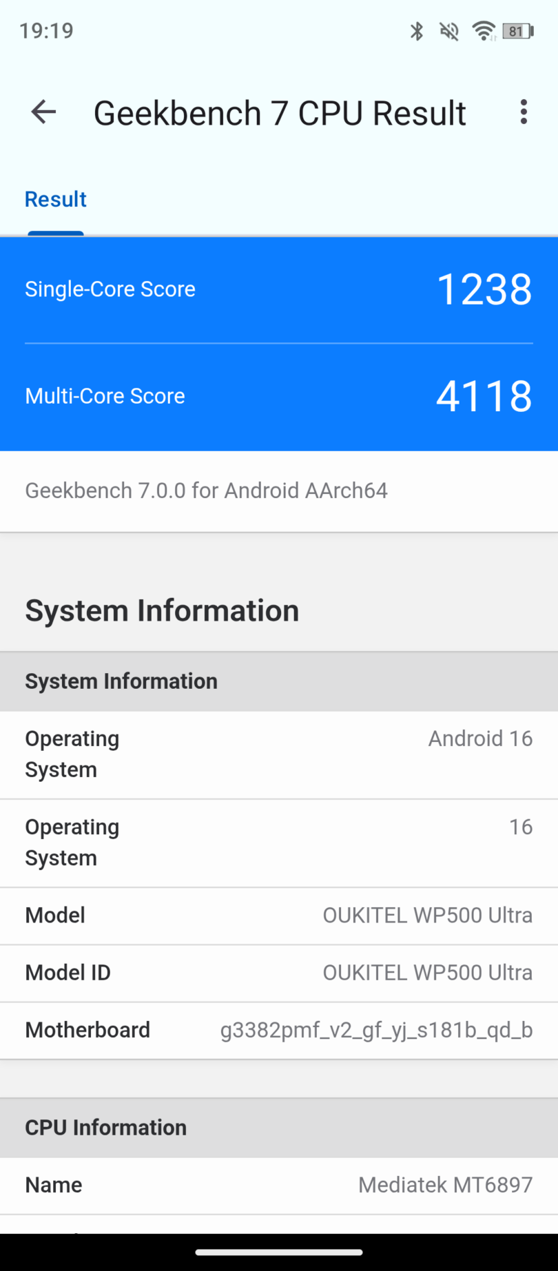OUKITEL WP500 Ultra